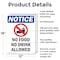 Signmission No Food No Drink Allowed, 12 in W x Rectangle, Aluminum OS-2PACK-NS-A-1218-V-14565 - alternate 2